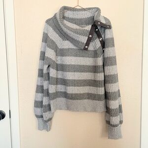 Derek Lam Striped Wool Blend Sweater | Quiet Luxury XL